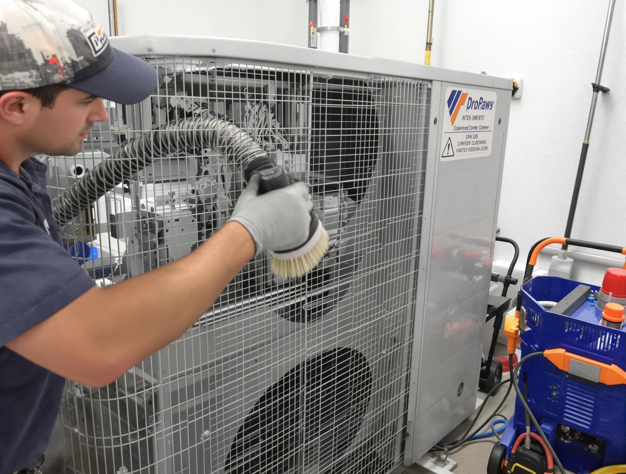 Irvine Air Duct Cleaning specialist performing precision AC coil cleaning for improved system performance in Irvine